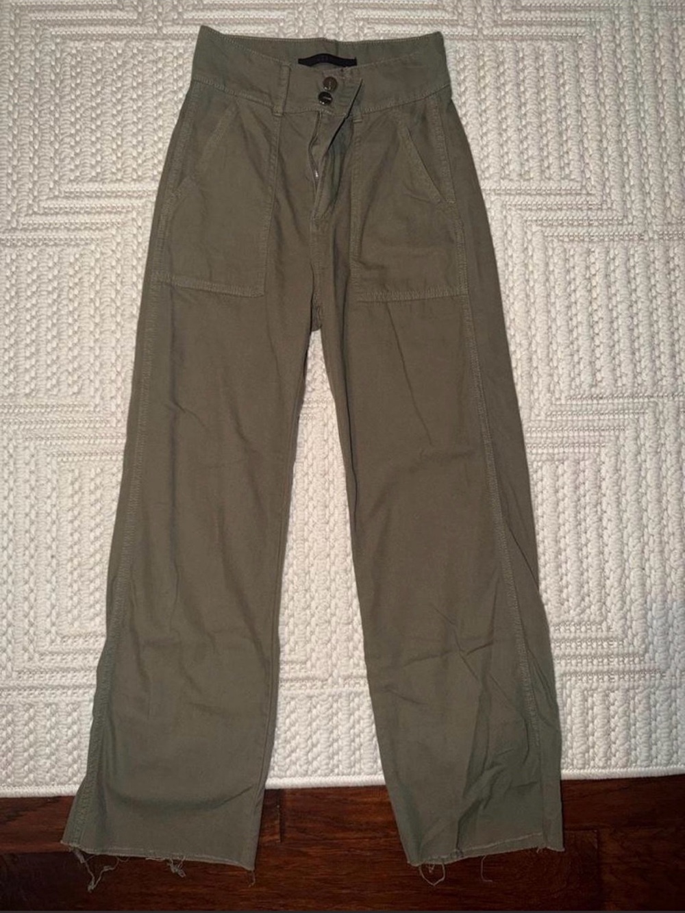 Joe's Jeans The Blake Olive Wide-Leg Utility Pants